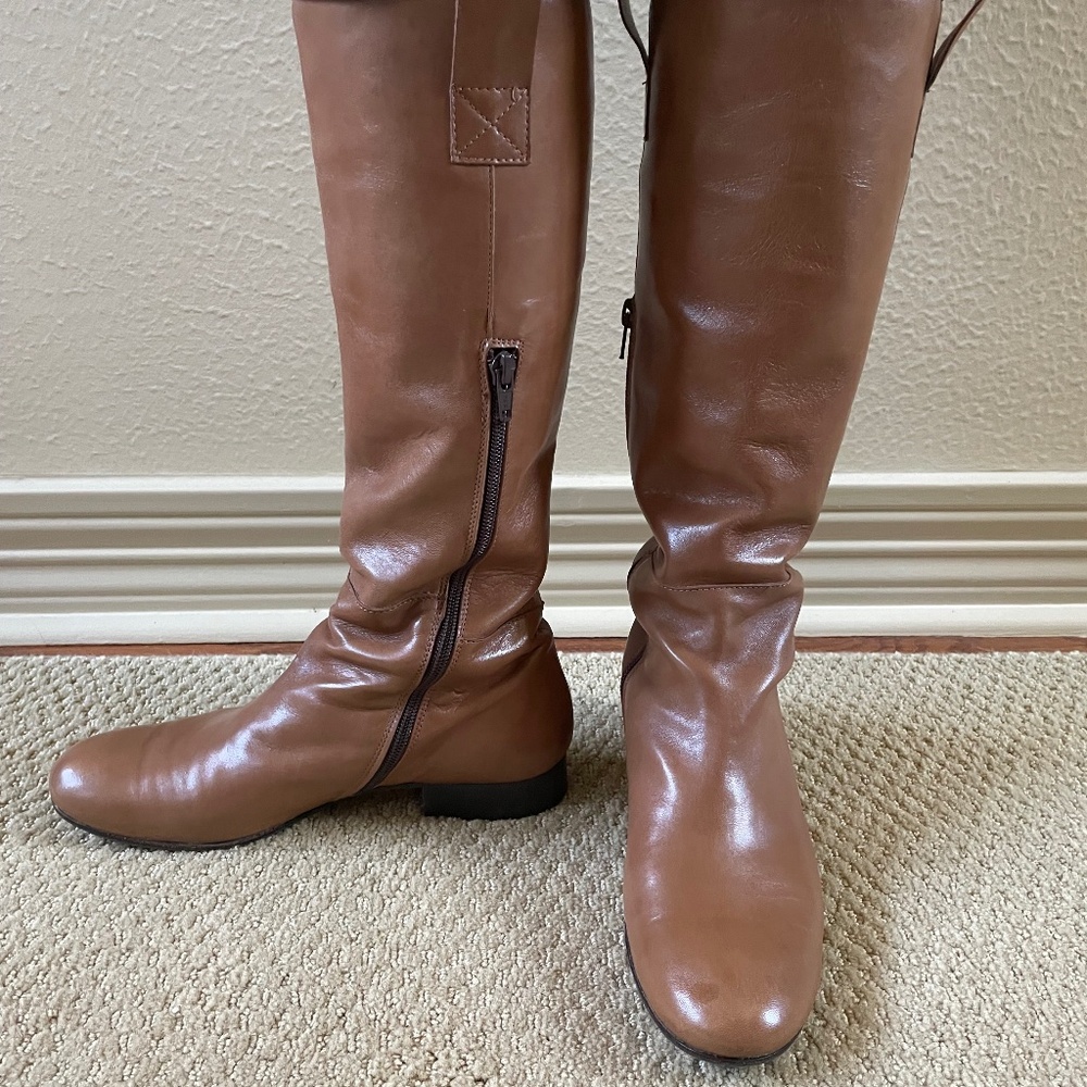 Rare Ricardo Cartillone Tan Leather Riding Boots (8)